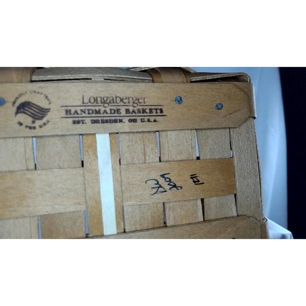 Longaberger 2009 Holiday Helper Basket Set - B, L, P & Lid‎ w/ extra knob - NEW
